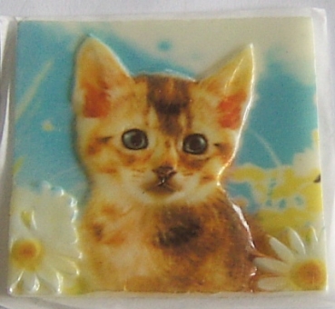 Wachsbild ca. 6,8 x 6,8 cm