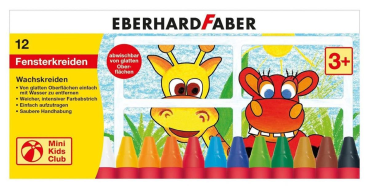 Eberhard Faber Wachsmalkreide für Fenster 12 Stück