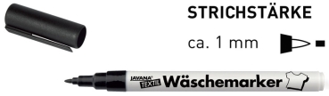 JAVANA Wäschemarker 1 mm schwarz