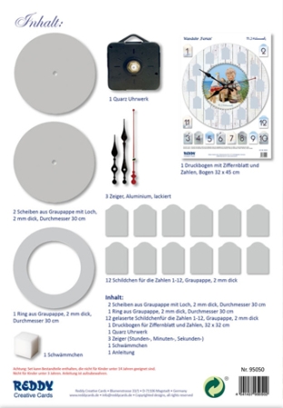 Preview: Reddy Cards Wanduhr M.I. Hummel Ferien am Strand