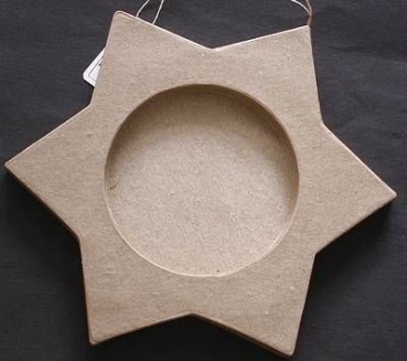 Papp Art Stern mit Schale 25cm - 12,5cm - 1,5cm