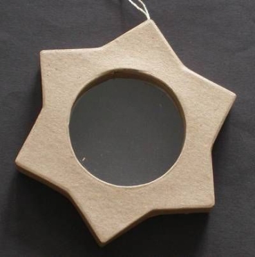Papp Art Sternanhänger mit Fenster 12,5cm - 5,5cm