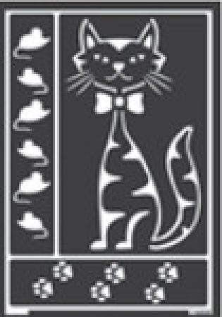Home Design Window Style Schablone Katze