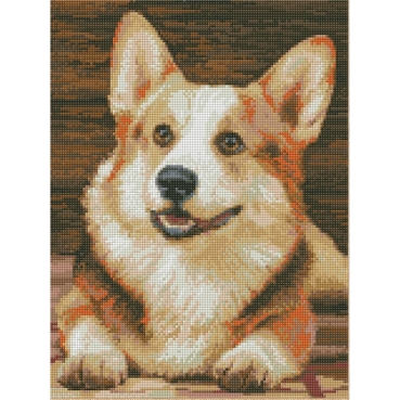 Preview: Artibalta AZ-1466 - Diamond Painting Kit Corgi
