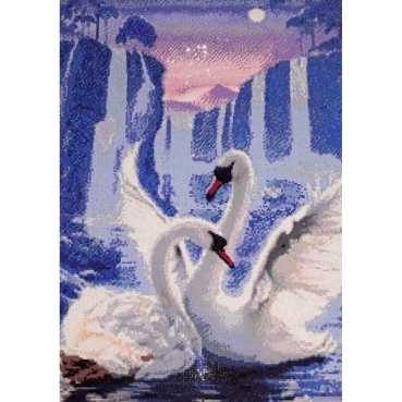 Preview: Artibalta AZ-197  Diamond Painting Kit Schwanenpaar