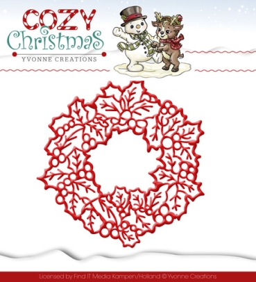 Yvonne Creations Die Cozy Christmas Wreath