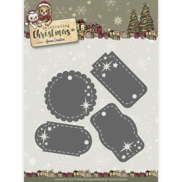 Yvonne Creations Die Celebrating Christmas Star Tags