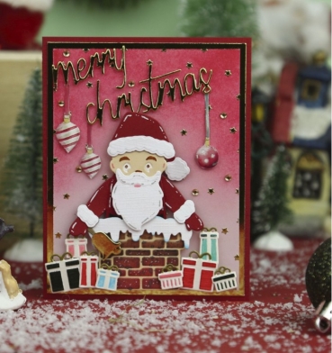 Preview: Yvonne Creations Dies Stanzschablonen Christmas Scenery Santa Claus