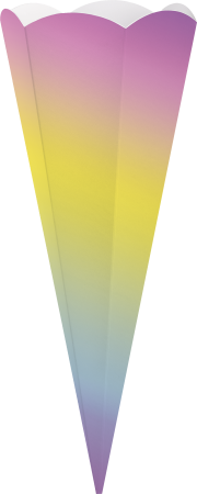 Preview: Schultüten Zuschnitt 69 cm regenbogen