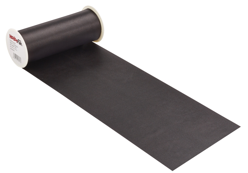 Creapop Satin-Tischband 20 cm breit pro Meter schwarz