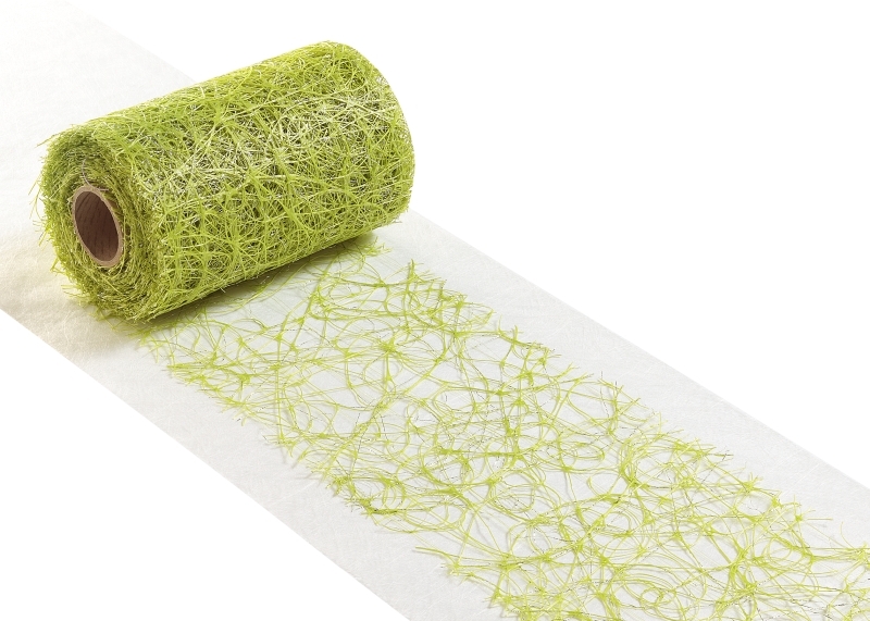 Deko-Sisal Tischband pro Meter 17 cm breit modern hellgrün