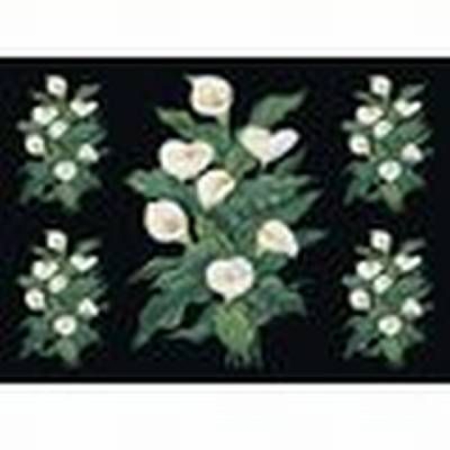 Decoupagepapier 1 Bogen 50 x 70 cm Blumen schwarz