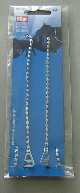 Prym 2 BH-Träger Straßreihe silber 3 mm