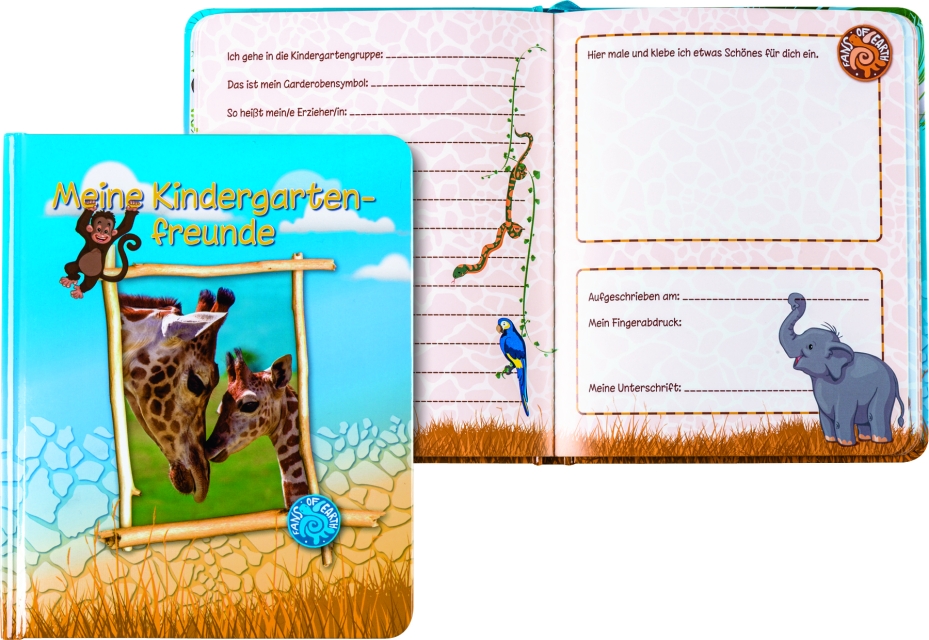 BRUNNEN Freundebuch Kindergarten Fans of Earth Motiv Giraffe