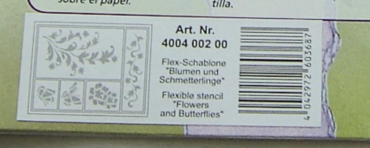 VIVA Decor Flexschablone "Blumen und Schmetterlinge"