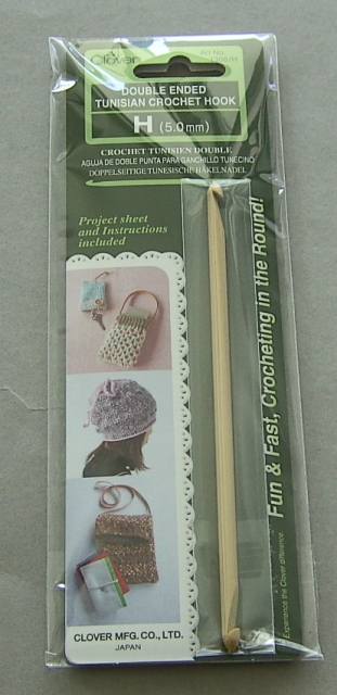 Clover Doppelseitige tunesische Häkelnadel Stärke 5,0 mm