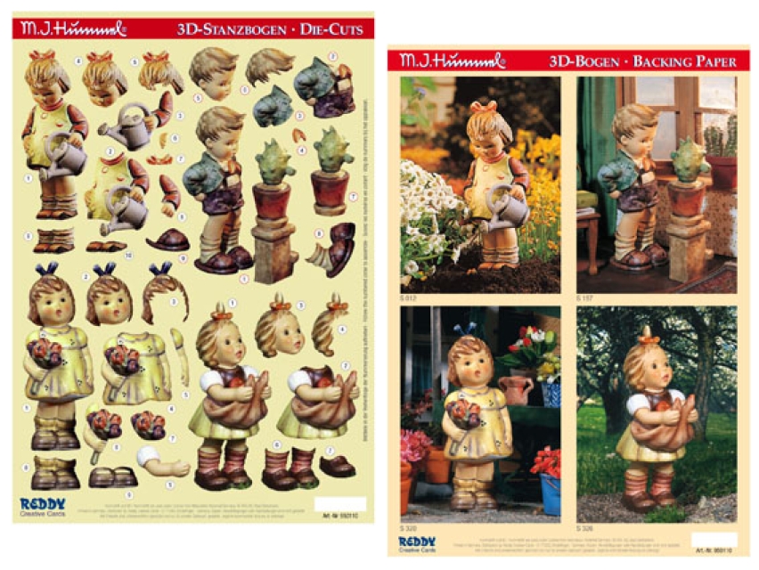 Reddy Cards 3D Stanzbogenset Hummel Blumengrüße