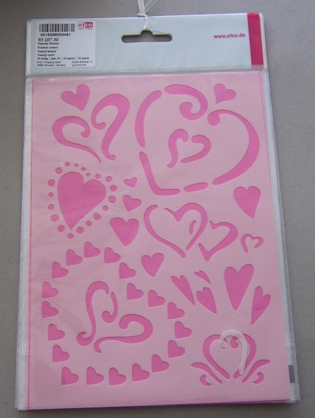 Efco Stencil Herzen 19 teilig