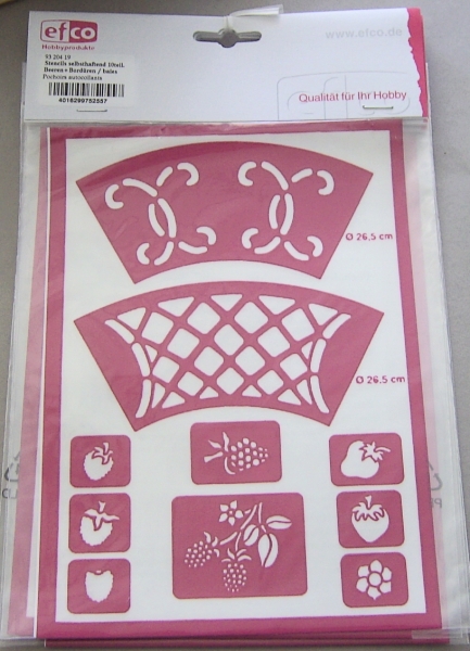 Efco Stencil Beeren und Bordüren 10 teilig