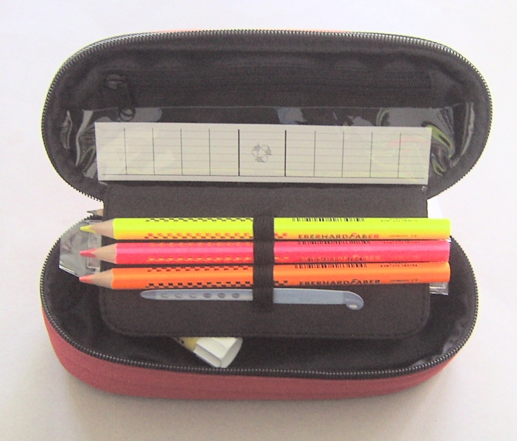 EBERHARD FABER Faulenzermäppchen / Etui beige, gefüllt