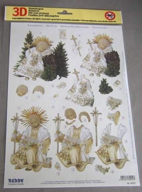3D Stanzbogen Rauschgoldengel 12