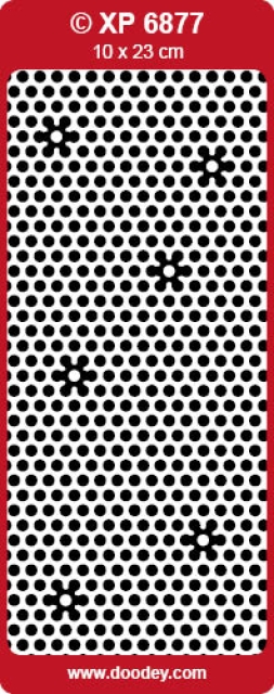 Stickerbogen Polka Dots / Polka Stippen gold hologramm