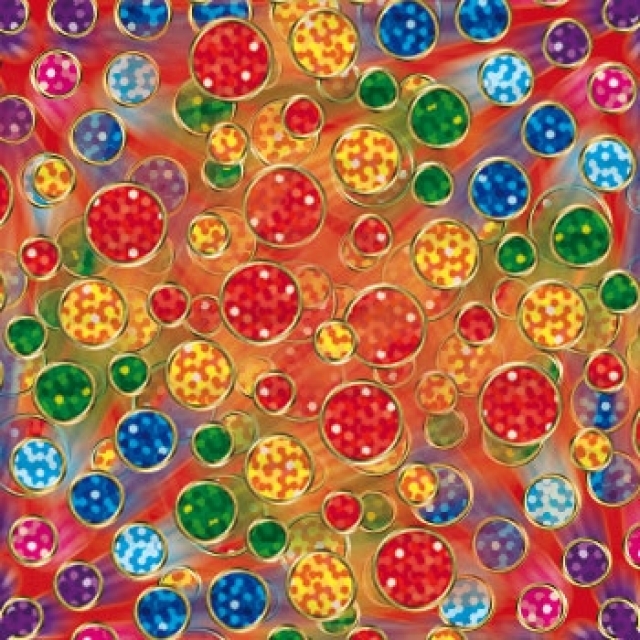 Stickerbogen Polka Dots diverse Formen rot