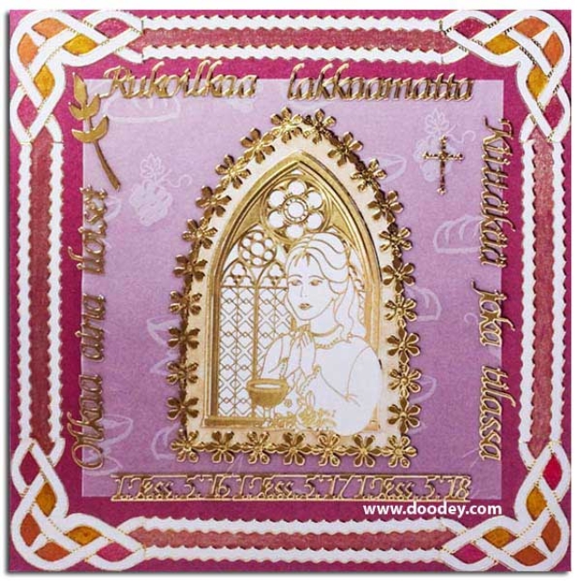 Stickerbogen 10 x 23 cm transparent Wellenlinien gold
