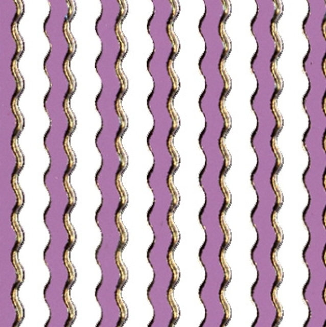 Stickerbogen 10 x 23 cm transparent Wellenlinien gold