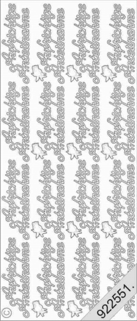 Stickerbogen 10 x 23 cm ""Aufrichtige Teilnahme"" gold