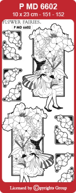 MD Sticker transparent Flower Fairies phlox gold