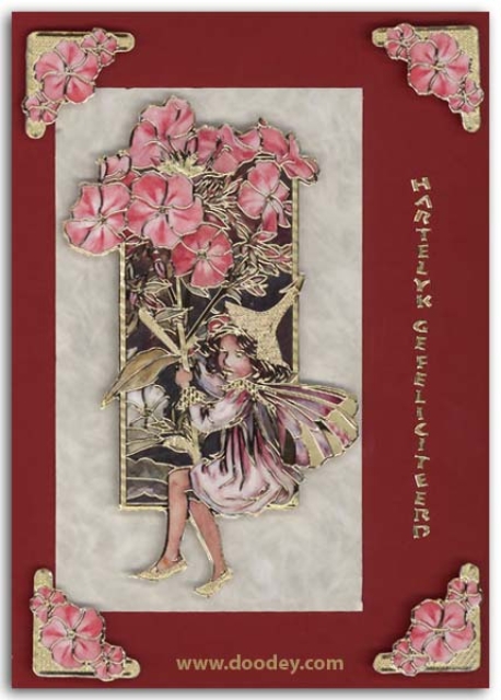 MD Sticker transparent Flower Fairies phlox gold