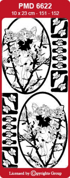 MD Sticker transparent Flower Fairies Blackthorne gold