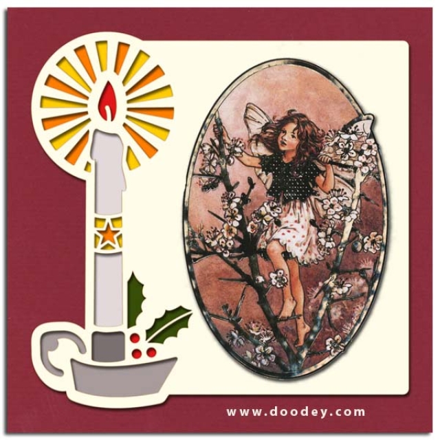 MD Sticker transparent Flower Fairies Blackthorne gold