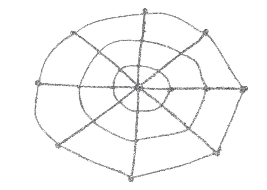 Hobbyfun Spinnennetz silber 25 cm