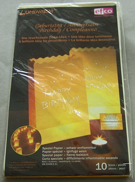 Efco Lichttüte Geburtstag 26 x 15 x 9 cm