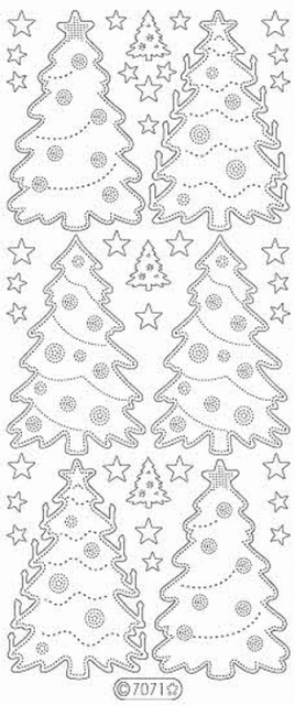 Le Suh Glitzer Weihnachtsbäume silber