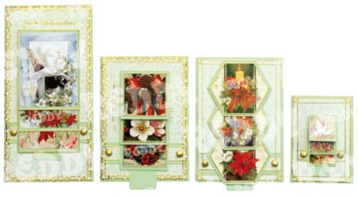 Reddy Cards Bastelpackung Wasserfallkarten, Blumen, Silvester
