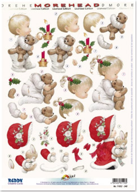 3D Stanzbogen Moreheads Kinder mit Tieren
