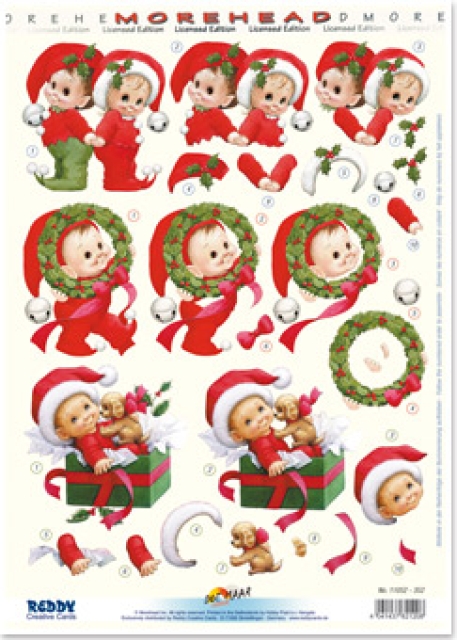 3D Stanzbogen Moreheads Weihnachtskinder
