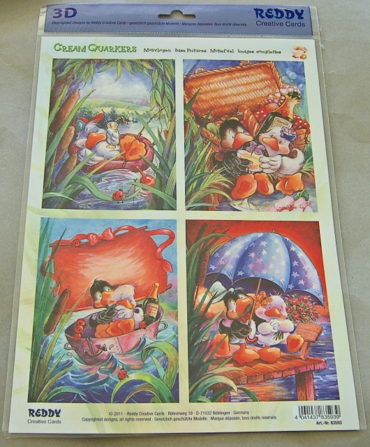 Reddy Cards Cream Quarkers 4 Stanzbogenset