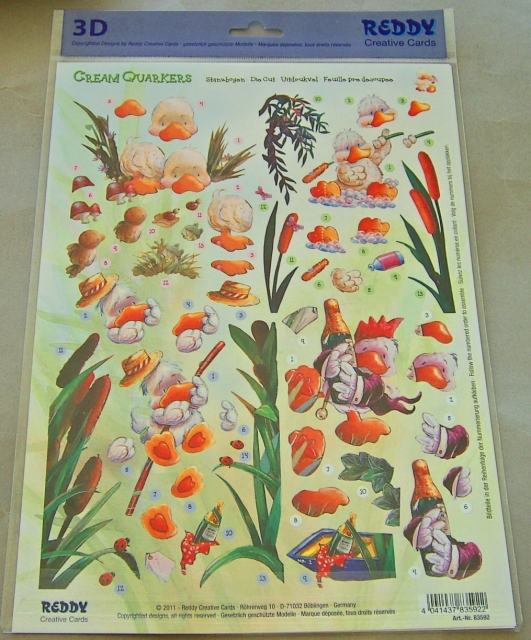 Reddy Cards Cream Quarkers 3 Stanzbogenset