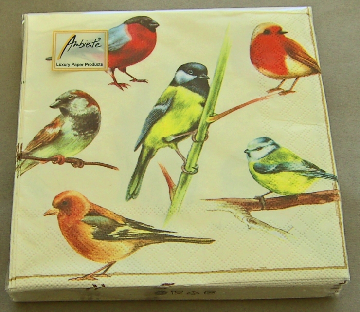 Ambiente Lunch Serviette 33 x 33 cm pro Stück Birds