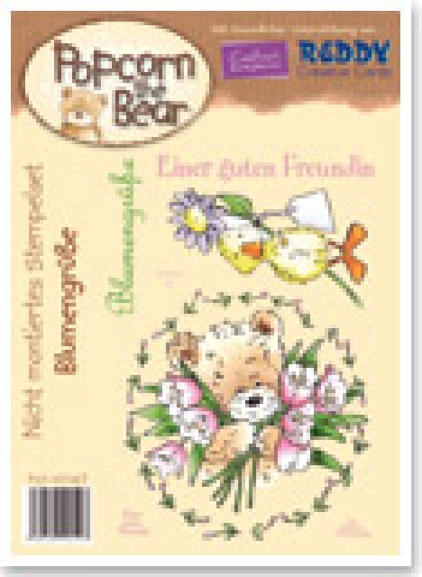 Reddy Cards Stempel "Popcorn", Blumengrüße