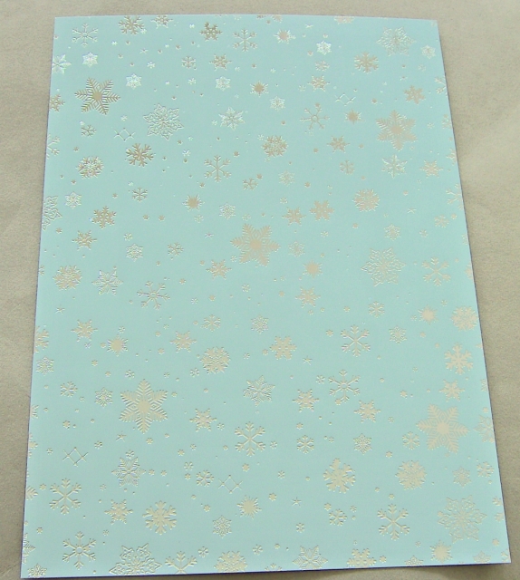Reddy Cards Deko-Karton Weihnachten hellblau, silber-laminiert