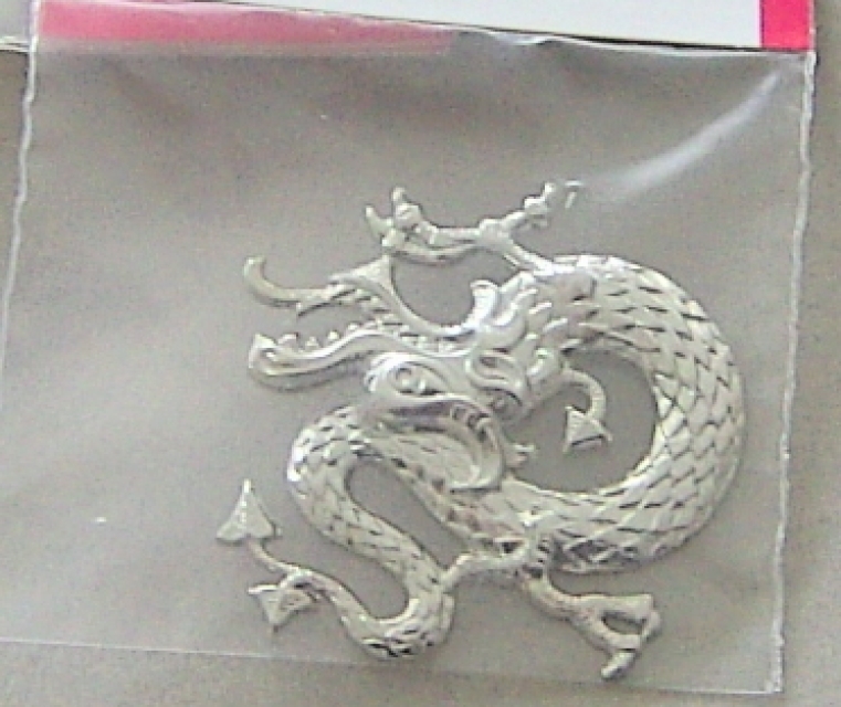 Efcolor Schmuckteil silberfarbig Drache
