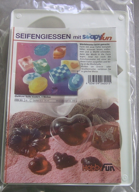 Hobbyfun Seifengießform Seife modern 4 Motive