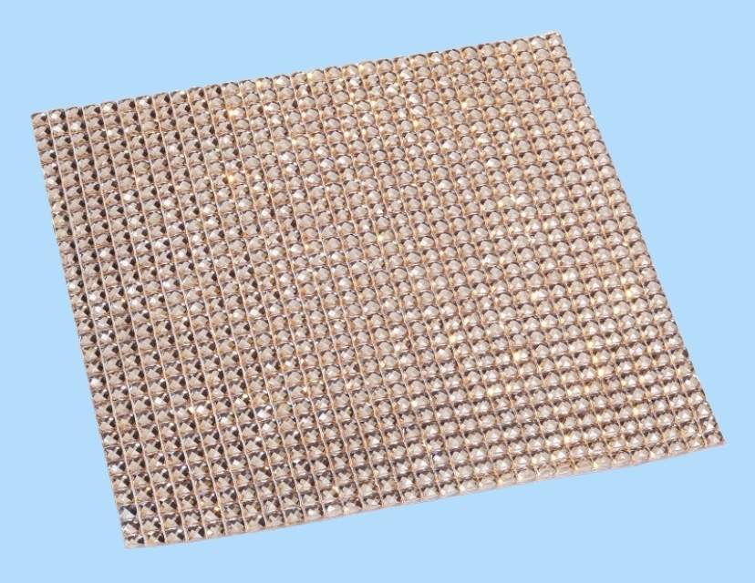 Hobbyfun Kristallmatte champagner 10 x 10 cm