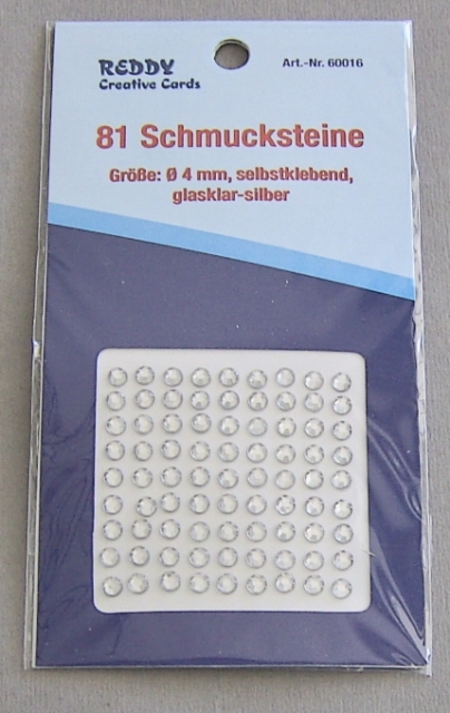 Reddy 81 Schmucksteinchen, selbstklebend, rund, groß