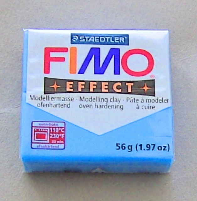 FIMO Effect transparent blau